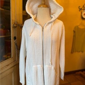 Knit Hooded Cardigan